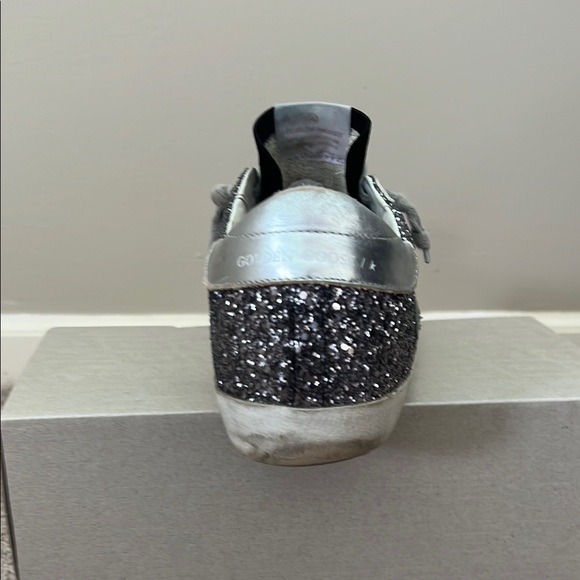 Golden Goose Women's Glitter Sneakers - Black and Silver - Picture 10 of 11